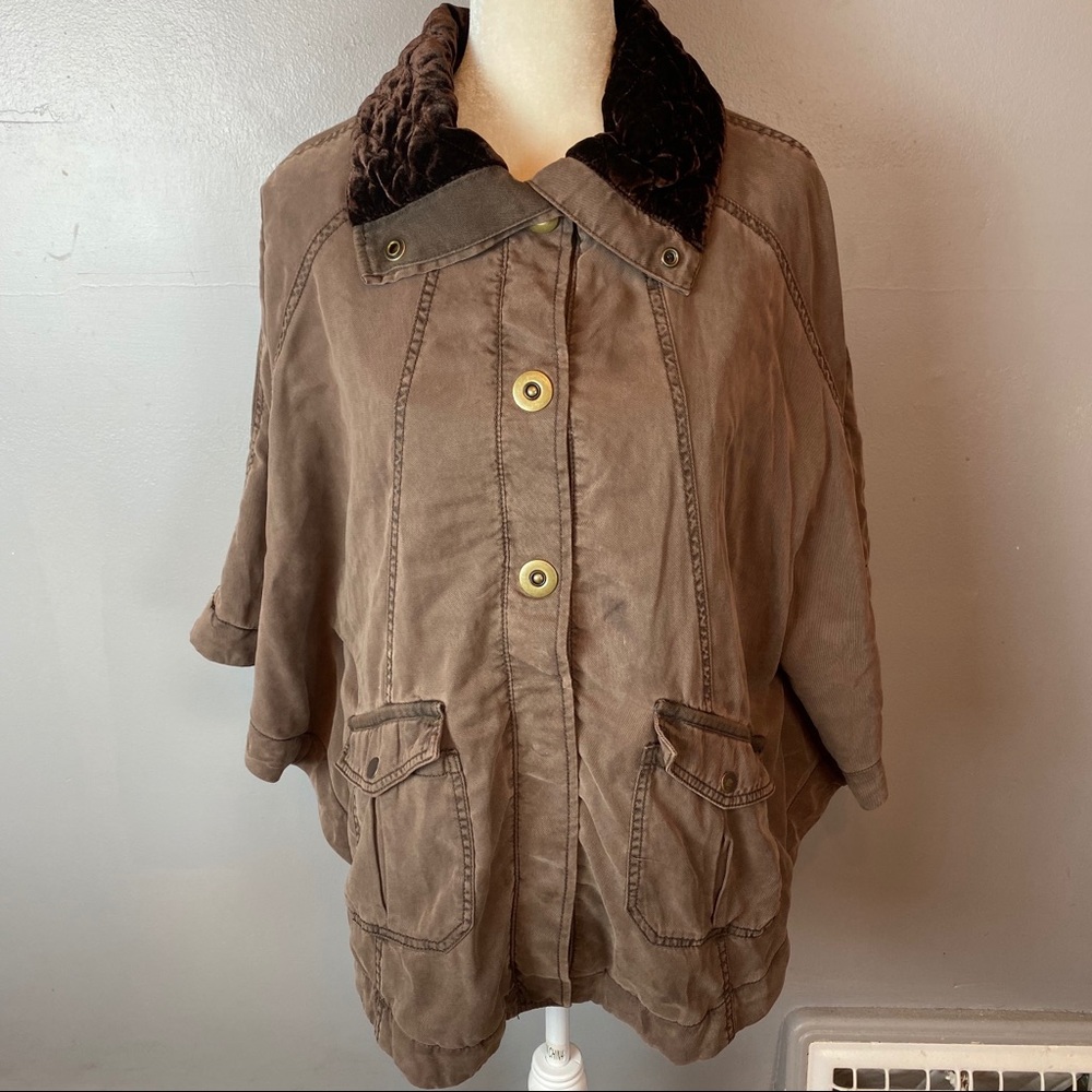 Anthro Hei Hei Todra brown cape jacket XS/S - Picture 2 of 8